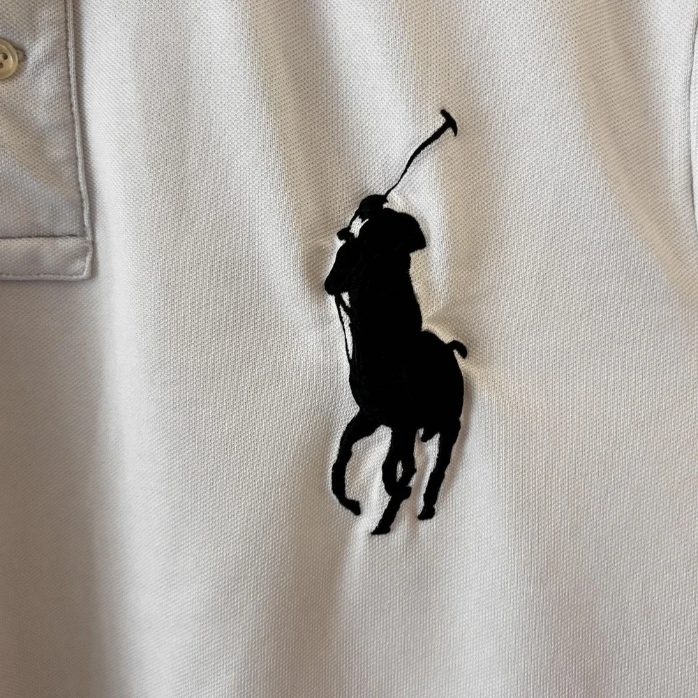 Polo Ralph Lauren Polo Shirt Mens XL White Polo 67 Training Large Pony FLAWS